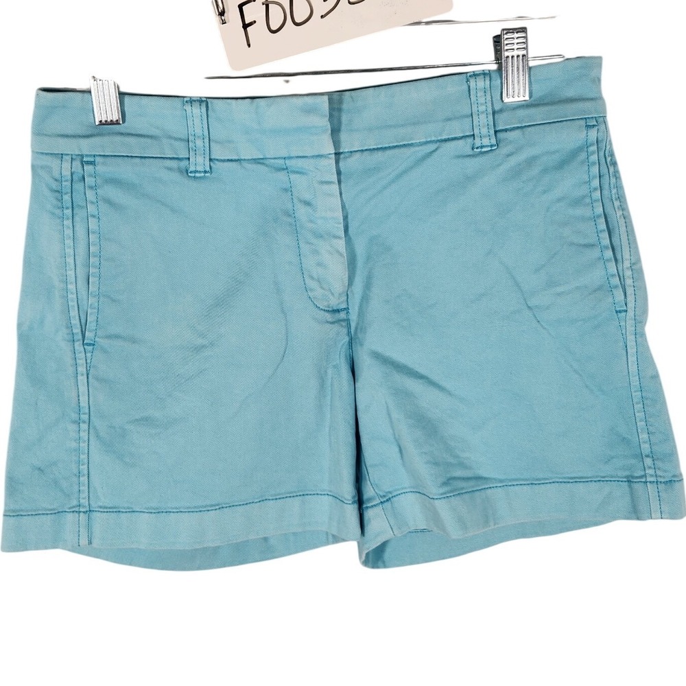 J. Crew Aqua Canvas Button‎ Up Shorts Size 0